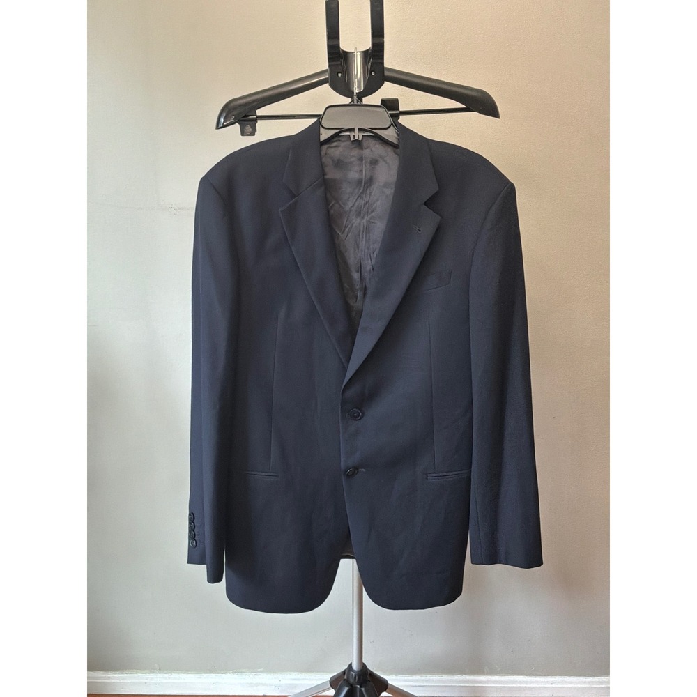 Armani Collezioni Blazer Mens 42R Navy Blue Italian Wool Old Money Sport Coat